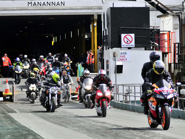 Fans arrive at the Isle of Man TT